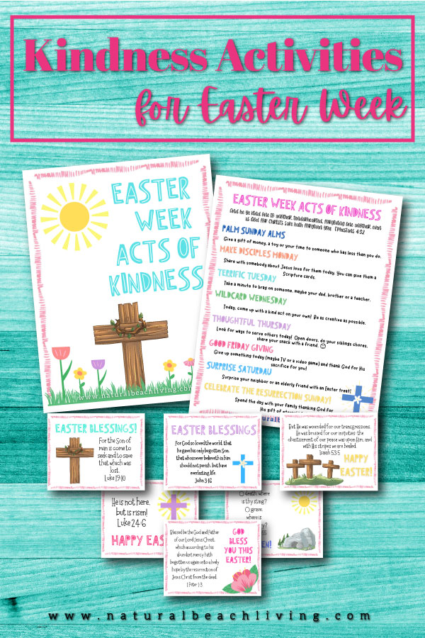 Easter Week Acts of Kindness Ideas and Free Kindness Printables