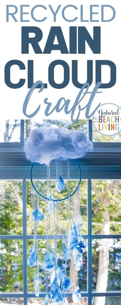 Teaching children about weather helps reinforce the seasons which helps to explain rain, rainbows, clouds, and so much more. And this Recycled Crayon Rain Cloud Craft and Cloud Activities for Preschoolers make great Weather Activities, Weather Theme, Use Recycled Materials for Recycled Crafts for an Earth Day Craft