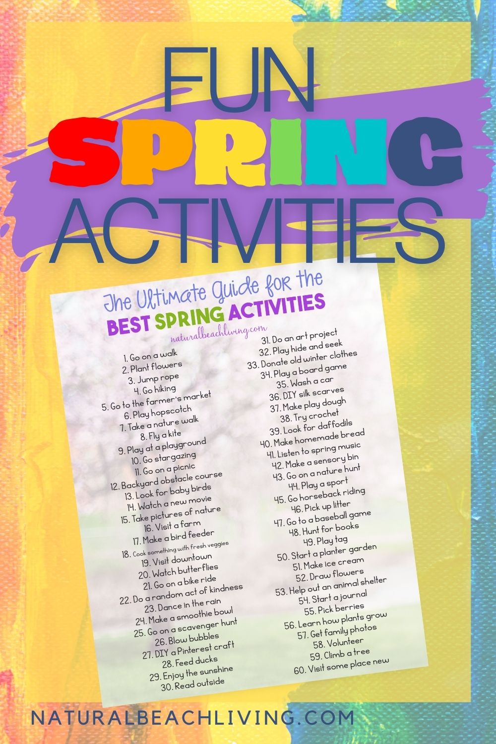 Over 30 Outdoor Spring Activities to do with Kids, Check out this fun list of spring outdoor activities for kids. You'll find loads of educational and entertaining ideas, from making and planting seed bombs to feeding the birds, and outdoor science projects. 