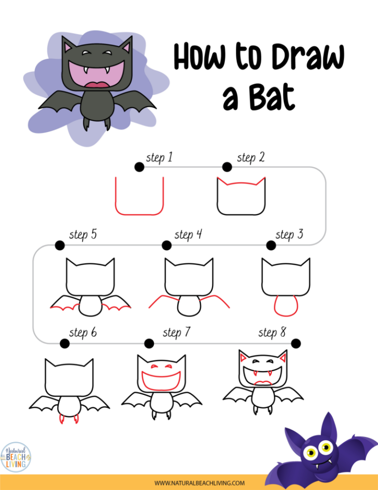How to Draw Halloween Characters for Kids - Natural Beach Living