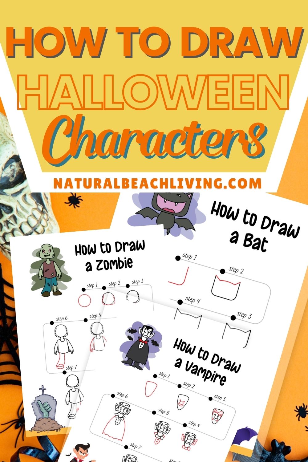 How to Draw Halloween Characters for Kids