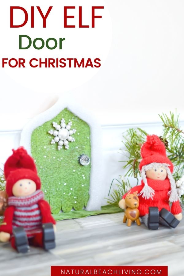DIY Christmas Elf Door, This is a fun Christmas Craft Idea you can do with kids, in a group, or as an adult Christmas craft. Try out these magical elf ideas, kind elf ideas, and elf on the shelf ideas for your Christmas fun.
