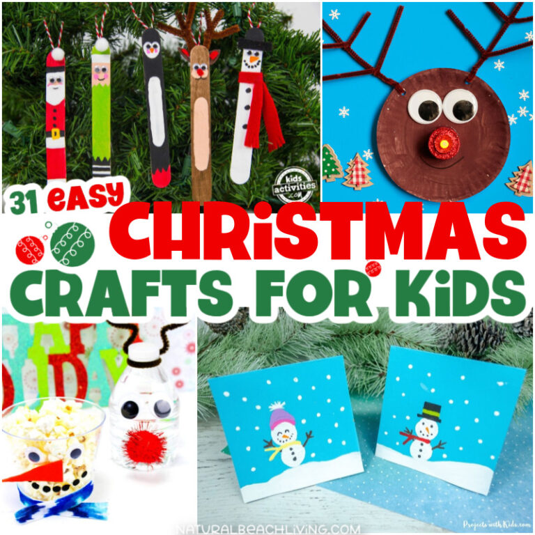 31+ Easy Christmas Crafts for Kids - Natural Beach Living