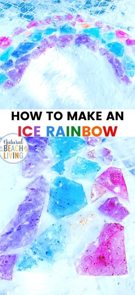 Rainbow Ice Painting Winter Process Art Activity - Natural Beach Living