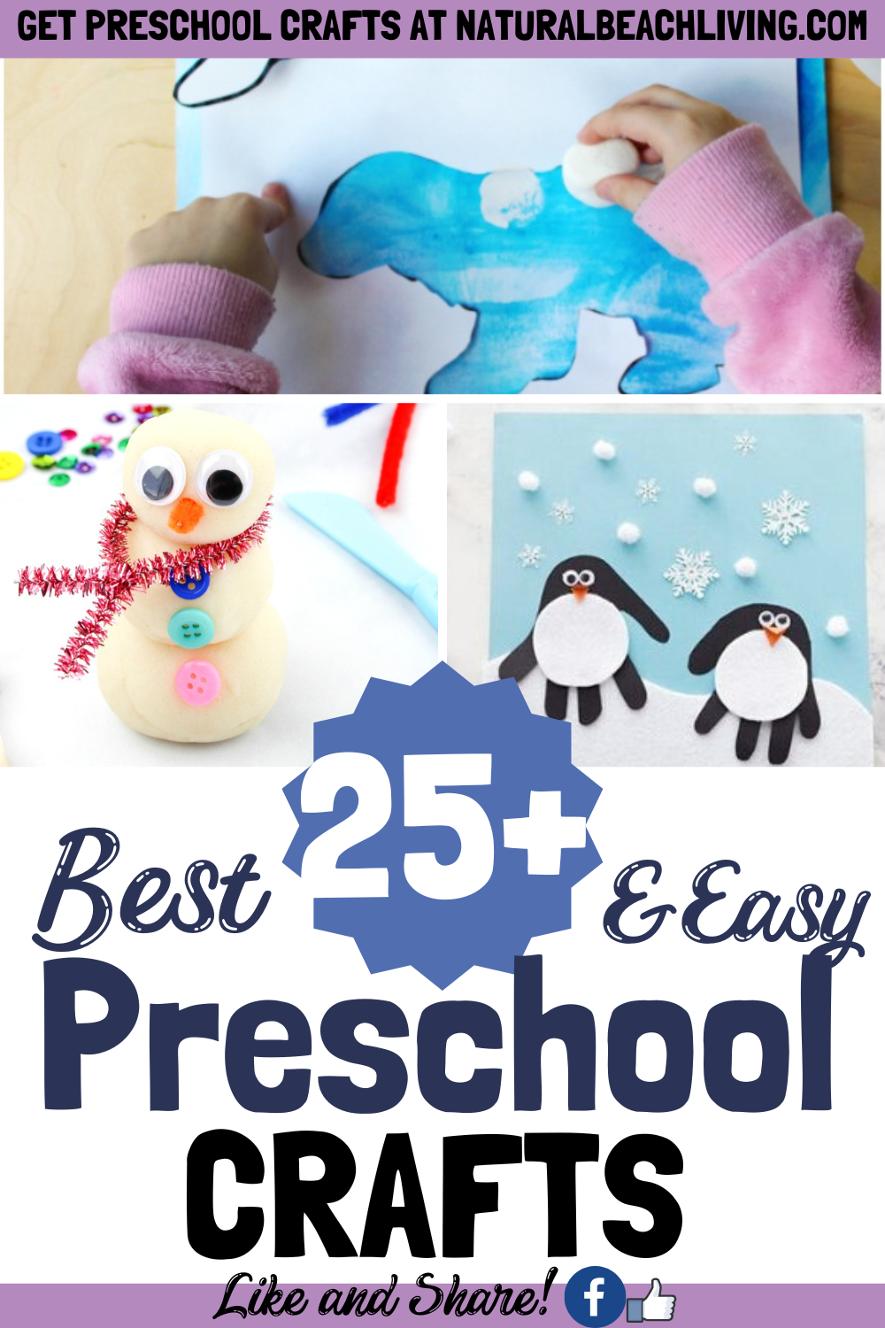 Get Creative: Fun and Easy Preschool Crafts for January! They're simple and adorable and sure to be a hit with preschool, toddler and Kindergarten. The Best January Preschool Crafts to Jump start your year of preschool lesson plans with perfect Winter Arts and Craft Activities and Easy Winter Crafts for Toddlers and Preschool