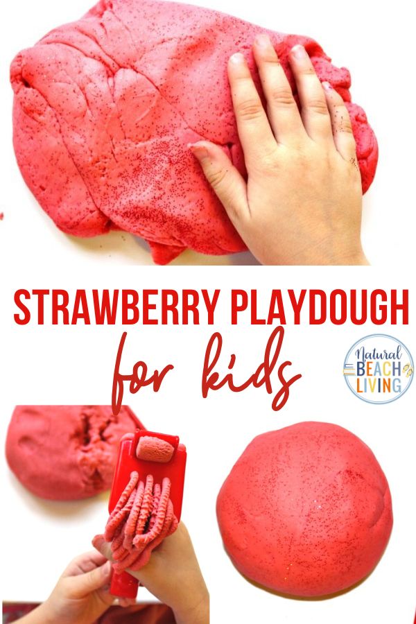 Amazing No Cook Strawberry Playdough Recipe