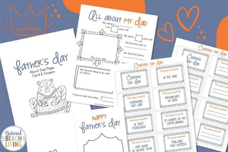 Father's Day All About Dad Free Printables - Natural Beach Living