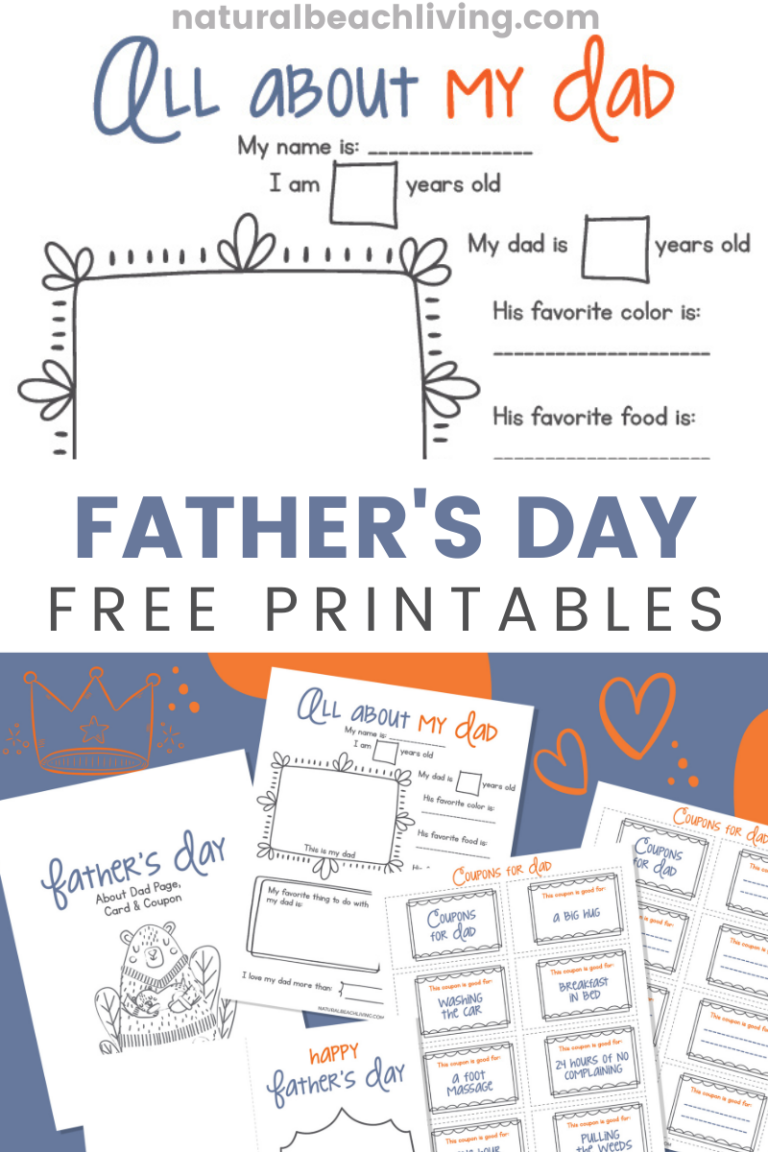 Father’s Day All About Dad Free Printables
