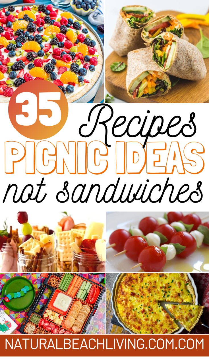 If your looking for picnic food ideas that don't involve sandwiches, I've got you covered. Find THE BEST Picnic Food Ideas and Picnic Food Ideas Not Sandwiches. Over 150 Picnic Food Recipes for Kids and Adults for all dietary needs. 