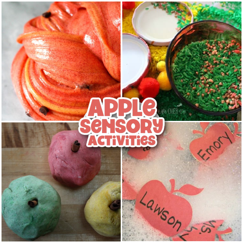These 40 apple sensory play ideas will encourage learning and discovery. Pick a few of these activities to try for a Fall afternoon of apple-themed sensory fun! Find The Best Apple Sensory Play Ideas for Preschoolers, Toddlers, and kids of all ages. 