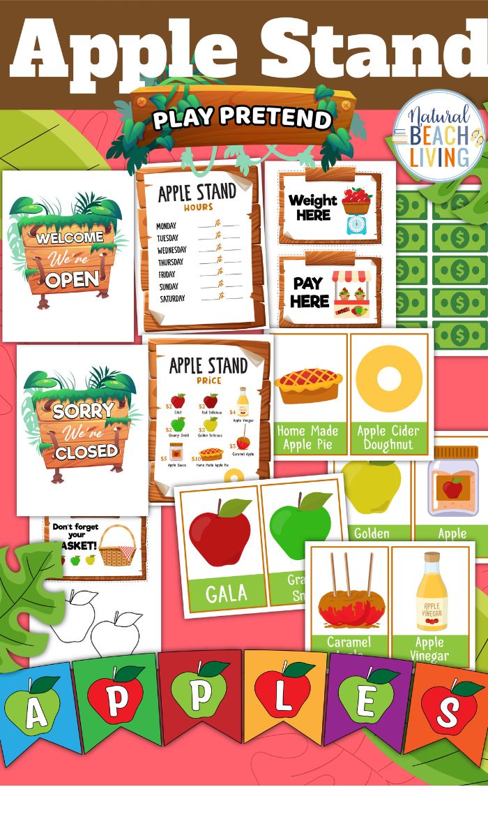 Apple Stand Dramatic Play Free Printables and Activities