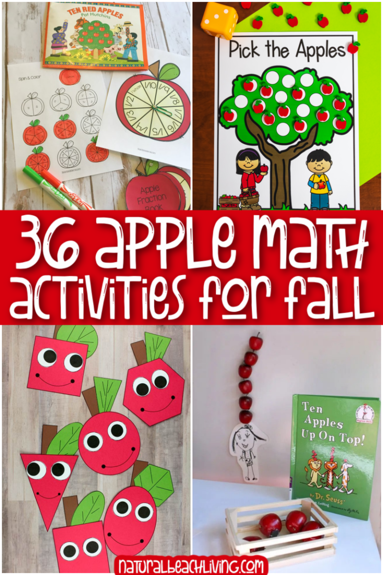 36 Apple Math Activities for Kids - Natural Beach Living