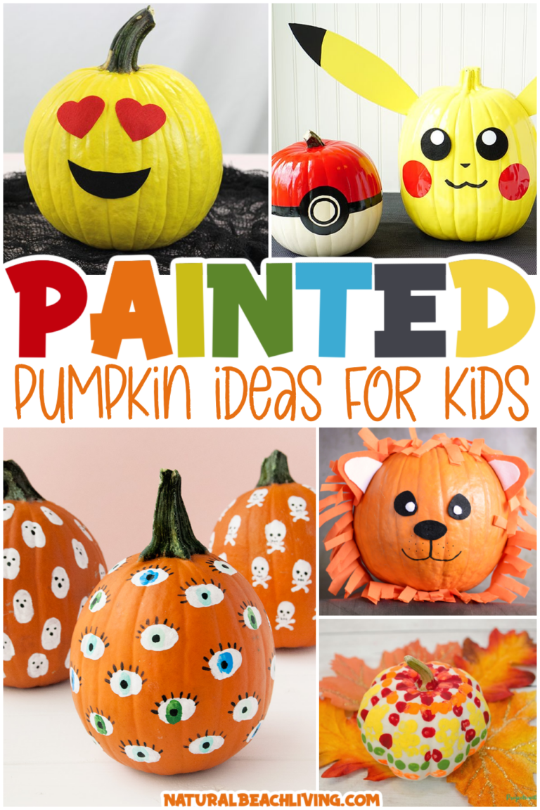 30+ Painted Pumpkin Ideas for Kids - Natural Beach Living