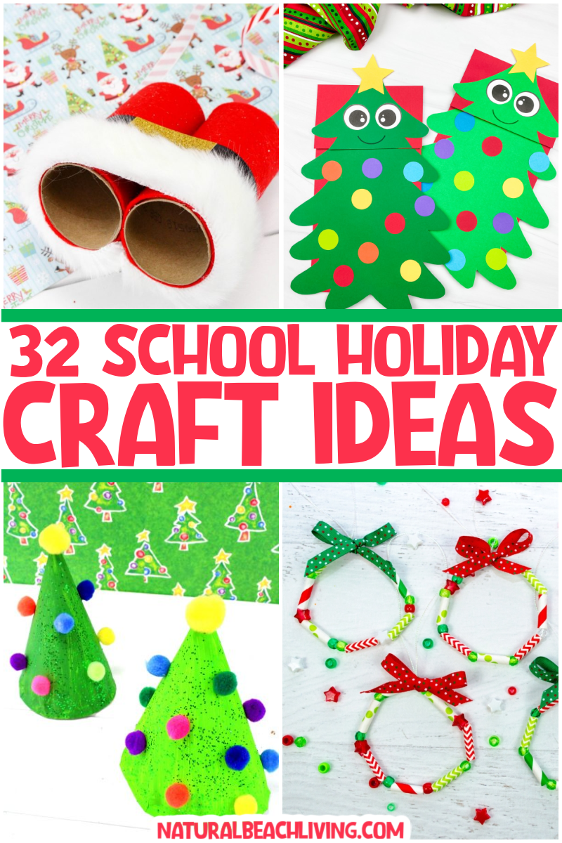 Recycled Straw Christmas Tree Craft - Craft Project Ideas