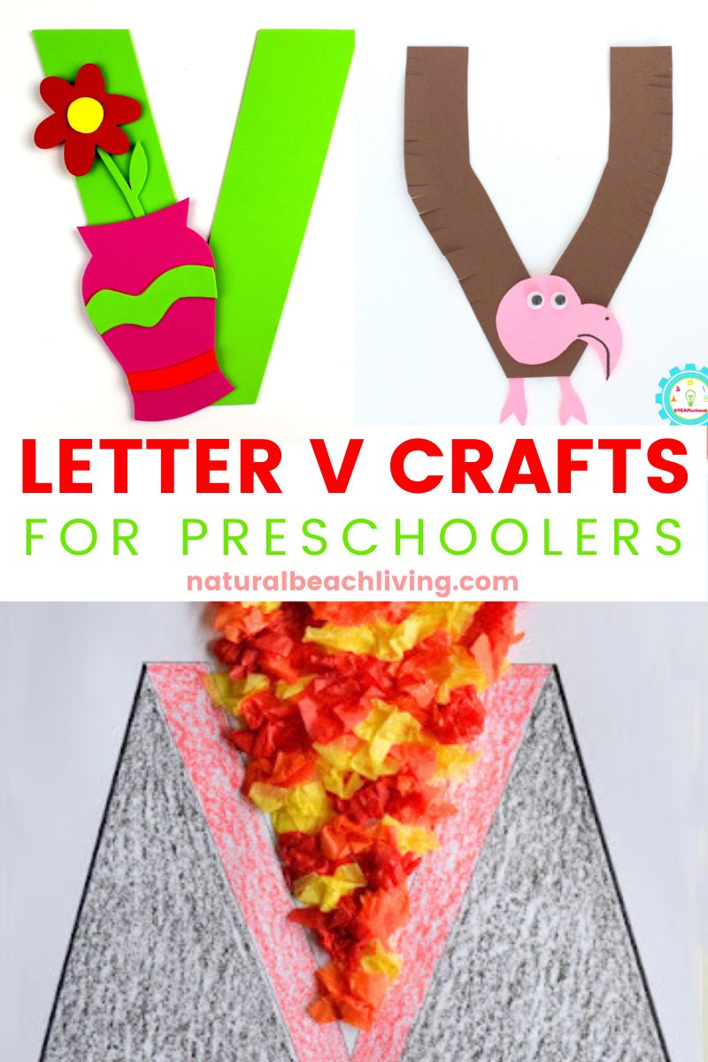 20 Fun and Easy Letter V Crafts for Preschoolers, Learn the letter v with crafts, activities, printable templates, and more. Toddlers, Preschoolers, and and Kindergartners learn the alphabet with hands on activities. 