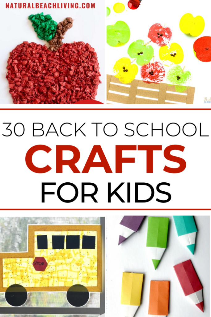From back to school countdown chains to cute apple projects, these 30 easy and inexpensive crafts for kids. Get ready for the first day of school with these super cute and easy to create Back to School Crafts for preschool, kindergarten, first grade, and beyond. 