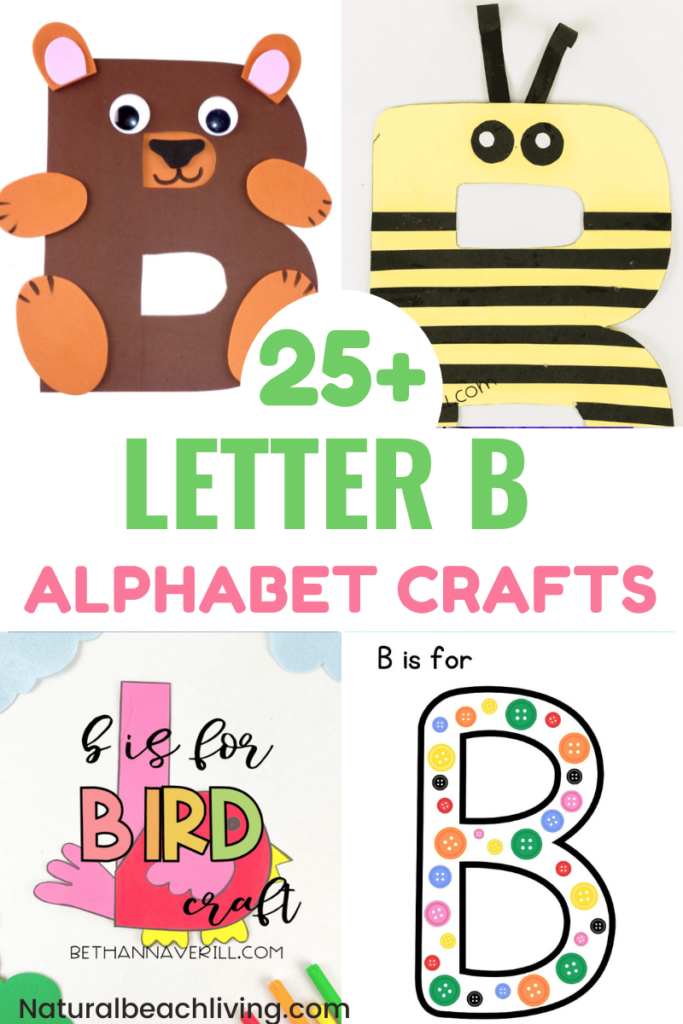 Over 25 Letter B Crafts for Toddlers, preschoolers, and kindergartens to work on learning their ABCs. Kids love all of these fun Alphabet crafts. You can use these letter b crafts along with a letter of the week unit with letter b activities for all of your hands on alphabet learning