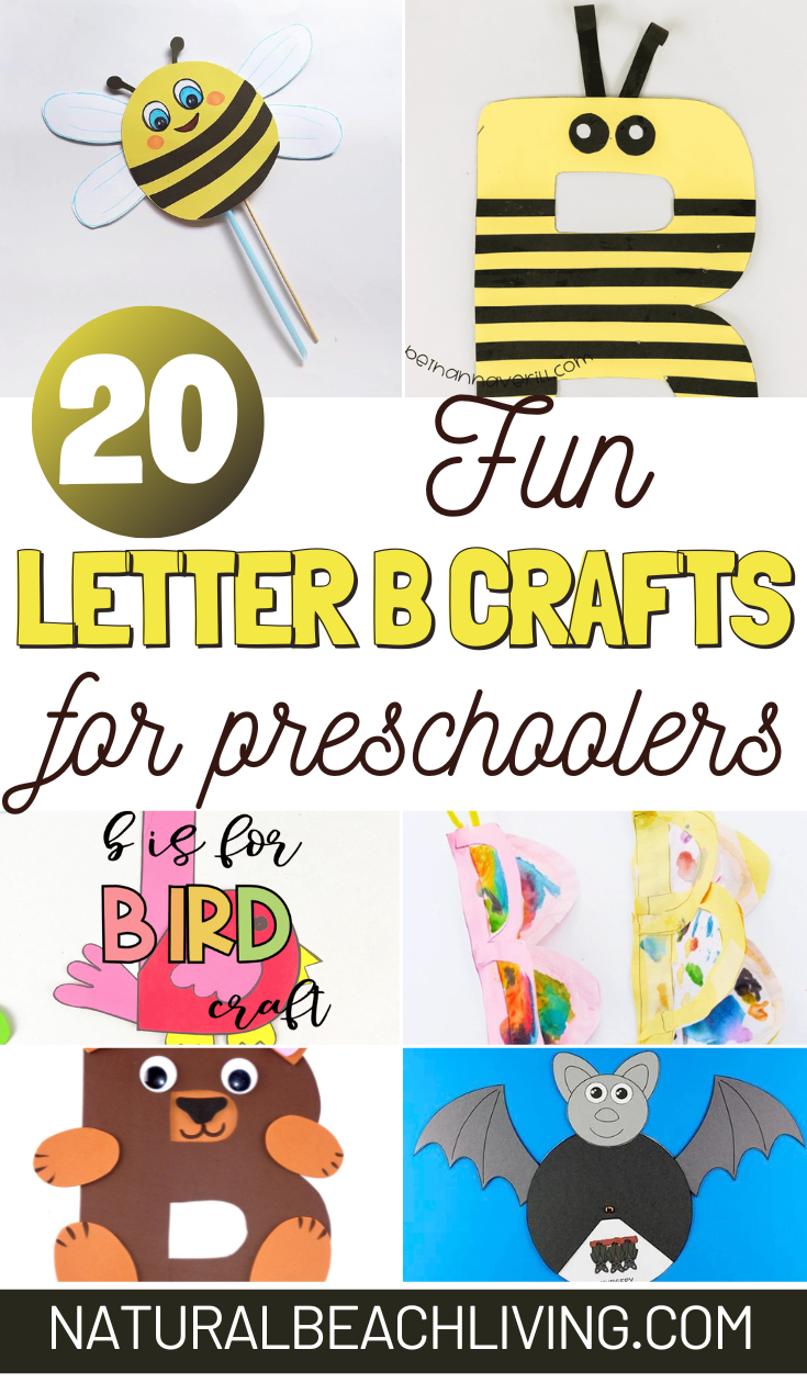 Over 25 Letter B Crafts for Toddlers, preschoolers, and kindergartens to work on learning their ABCs. Kids love all of these fun Alphabet crafts. You can use these letter b crafts along with a letter of the week unit with letter b activities for all of your hands on alphabet learning