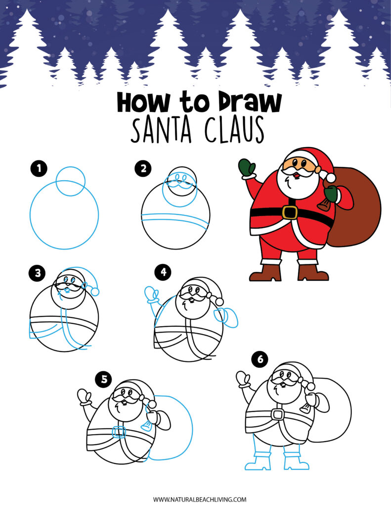 Enjoy these fun and easy step by step Christmas drawing ideas for kids! Perfect for beginners and kids to create festive holiday art with simple instructions. Free Christmas Drawing Printables