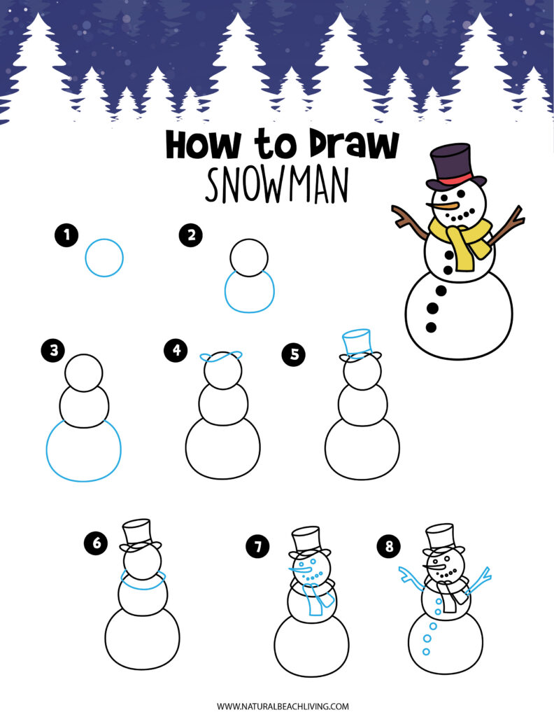 Enjoy these fun and easy step by step Christmas drawing ideas for kids! Perfect for beginners and kids to create festive holiday art with simple instructions. Free Christmas Drawing Printables