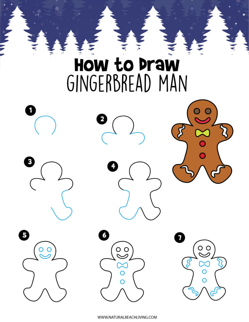 Enjoy these fun and easy step by step Christmas drawing ideas for kids! Perfect for beginners and kids to create festive holiday art with simple instructions. Free Christmas Drawing Printables