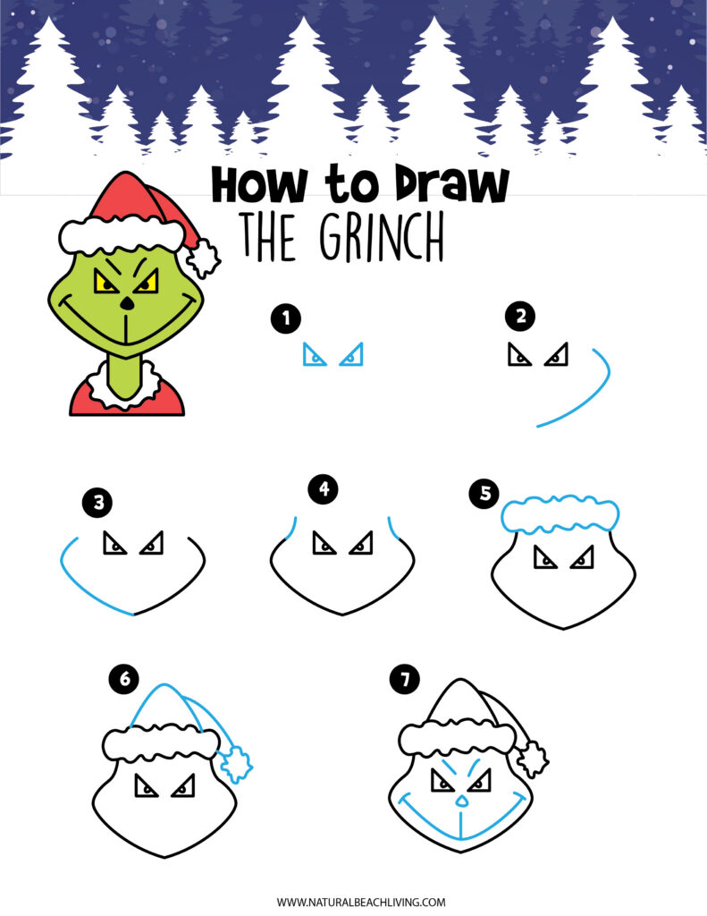Enjoy these fun and easy step by step Christmas drawing ideas for kids! Perfect for beginners and kids to create festive holiday art with simple instructions. Free Christmas Drawing Printables