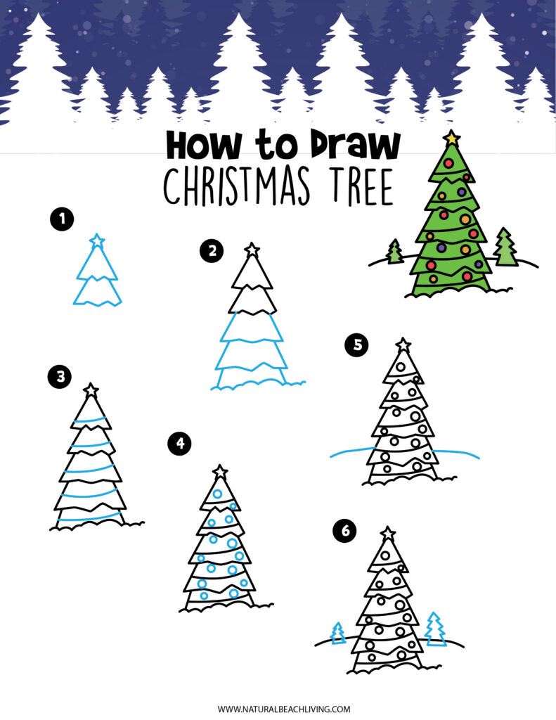 Enjoy these fun and easy step by step Christmas drawing ideas for kids! Perfect for beginners and kids to create festive holiday art with simple instructions. Free Christmas Drawing Printables