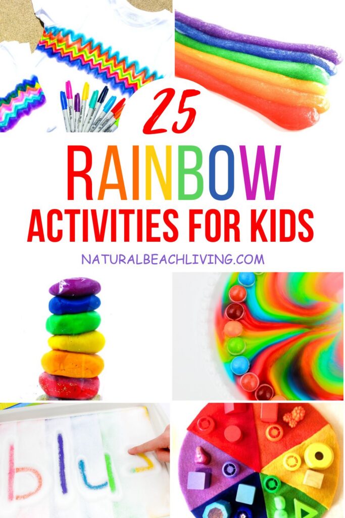 30 Awesome Rainbow Activities for Kids. Rainbow Activities for Toddlers, Preschoolers and Kindergarten with Rainbow Science, Sensory Play, Rainbow Art and Crafts, plus Rainbow STEM ideas and so much more.