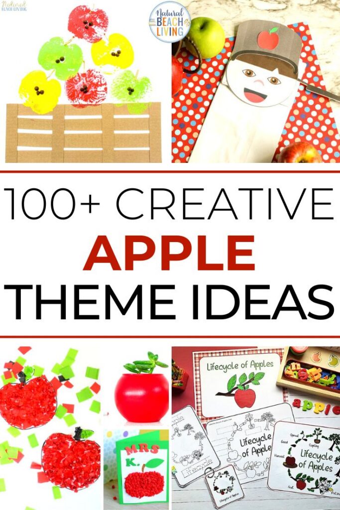 Explore over 100+ fun Apple Theme for Kids with sensory play, apple math, literacy activities, printables, and apple crafts, perfect for preschool, kindergarten, homeschooling, and everyday fall fun!